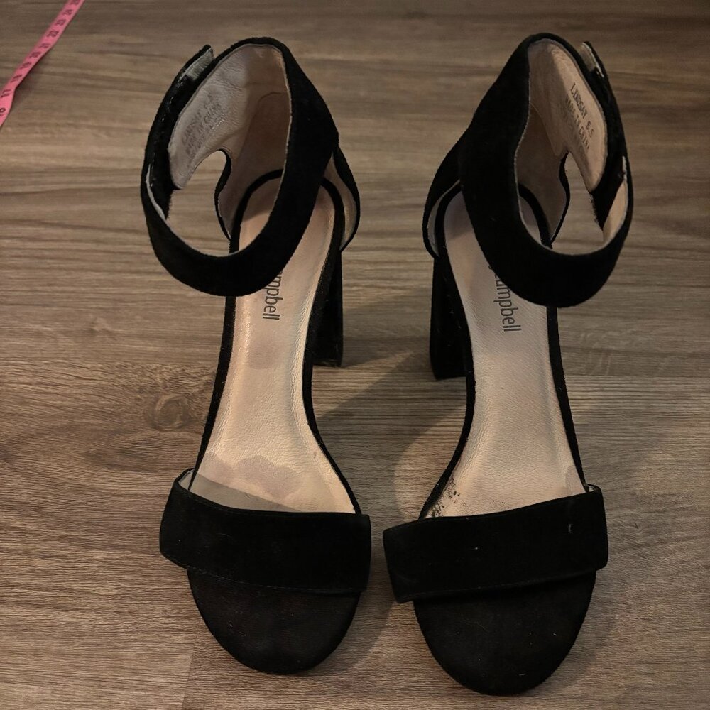 Jeffrey Campbell Black Open Toe Heels